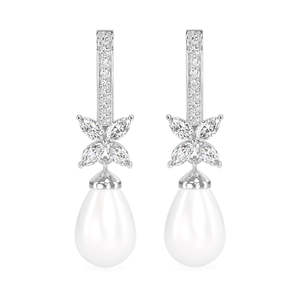 Pendientes de Perlas de Plata de Ley 925 de Primera Calidad para Mujeres y Niñas, Compre un Hermoso Accesorio de Joyería - Product Image 1