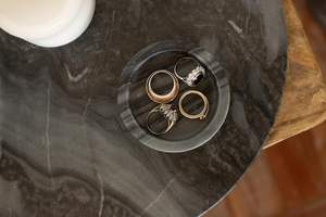 MARBRE NATUREL UNIQUE TOP SELLING bol décoratif et de service avec feutre pour la décoration de la maison centre de table accents de haute qualité - Product Image 5