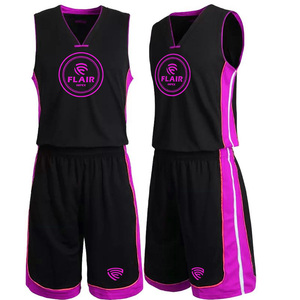 Ensemble d'uniformes de basketball unisexe de haute qualité, personnalisable, impression numérique, respirant, antibactérien, évacuant l'humidité, grandes tailles - Product Image 3