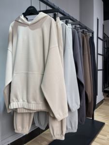 Fábrica al por mayor Waffle alta calidad gota hombro pulóver Sudadera con capucha bordado impresión Logo personalizado sudaderas con capucha Sudadera con capucha - Product Image 2