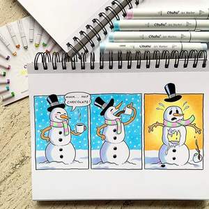 Juego de Marcadores de Doble Punta <span class=keywords><strong>Ohuhu</strong></span> de 48 Colores Pastel, Serie Honolulu Sweetness Illustration - Pincel y Punta Biselada - Tinta Recargable a <span class=keywords><strong>Base</strong></span> de <span class=keywords><strong>Alcohol</strong></span> - Product Image 5