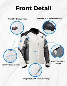Vêtements de sport imperméables toutes saisons pour hommes Veste de motard de protection blindée CE 2 avec caractéristiques de motocyclette - Product Image 6