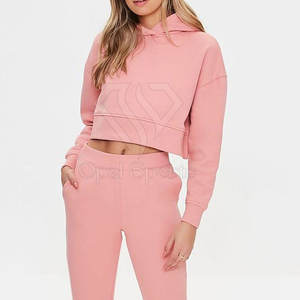 Vente en gros de sweats à capuche de haute qualité pour femmes 100% coton Design Streetwear élégant avec col à capuche avec logo avant pour l'hiver - Product Image 6