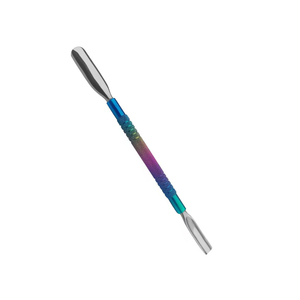 Pousse-ongles et grattoir en acier inoxydable de couleur personnalisée, double usage, durable, léger, réutilisable, outil de manucure carré pour salon de beauté - Product Image 3