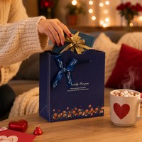 Bolsa de Regalo con Asa y Papel de Regalo con Diseño de Puntos para Navidad, Cumpleaños, Joyería, Accesorios, Regalos de Boda, Venta al Por Mayor