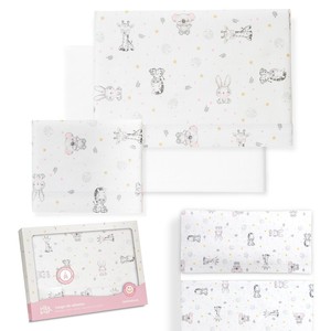 Juego de 3 Piezas de Ropa de Cama de Franela Tejida para Cuna KOALA, Sábana con Diseño de Personajes para Recién Nacidos - Product Image 1