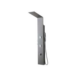 Panneau de douche hydromassant chromé avec pommeau de douche pluie pour articles de bain et toilettes - Product Image 1