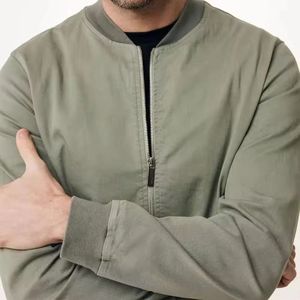 Chaqueta de bombardero Unisex de manga larga ligera con mejor diseño, impresión personalizada en la parte delantera, lana de alta calidad/algodón impermeable de nailon - Product Image 3