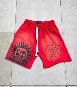 Custom <b>Men</b> Distressed Faded Sweat <b>Shorts</b> Printed Embroidery 100% Cotton French Terry Raw Edges Summer Acid Wash <b>Shorts</b> Uniesx - Product Image 5