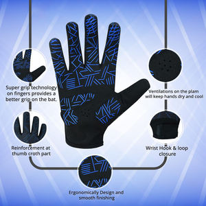 Gants de baseball personnalisés de haute qualité à manchette courte pour receveur avec de bons matériaux et une adhérence élevée - Product Image 2