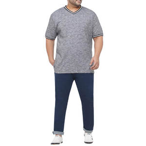 Camiseta de manga corta de talla grande para hombre superventas, venta al por mayor, diseño de cuello en V de alta calidad, característica en blanco transpirable - Product Image 6