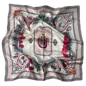 Écharpe en satin de soie 68x68cm 12mm à imprimé cheval pour femme - Couleurs et logo personnalisables, service OEM - Expédition immédiate - Product Image 5