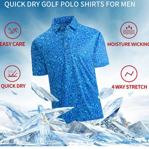 Camiseta de Manga Corta con Logotipo Personalizado, Antiarrugas, para Hombre, Nuevo Diseño Moderno de Golf - Product Image 2