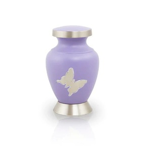 Urnas de Metal con acabado esmaltado, estilo europeo, urna de cremación funeraria para cenizas de humanos y para recuerdo de recuerdo - Product Image 1