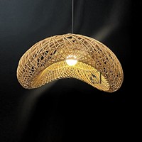 Abat-jour suspendu en rotin moderne fait main, attrayant et écologique, pour salon, chambre à coucher, décoration intérieure, fabriqué au Vietnam
