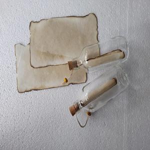 Invitations de mariage en bouteille en verre d'aspect ancien sur mesure disponibles avec des inserts imprimés personnalisés pouvant être utilisés comme invitations de mariage - Product Image 1