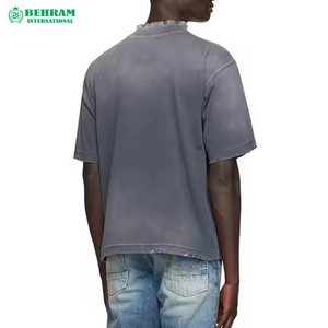 High Quality 210g Polyester/Cotton Loose Fit Sleeve <b>T</b>-<b>Shirts</b> for <b>Men</b> Custom Colorful Price Wholesale-Casual O-Neck Design Blank - Product Image 2