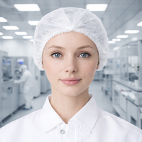 Bonnet jetable double élastique non tissé à prix abordable, vente en gros usine