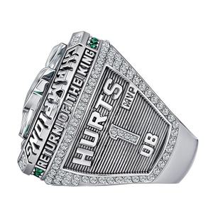 Bague de championnat des Eagles de Philadelphie, MVP, style hip-hop, sertie de moissanite, argent plaqué rhodium, pour les fans de sport, cadeau - Product Image 4