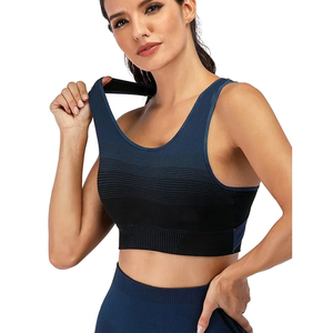 Fitness Wear Yoga Backless Crop Sports Bra Mejor diseño Mujeres Wear Sports Bra Simple Halter Neck Sports Bra - Product Image 4