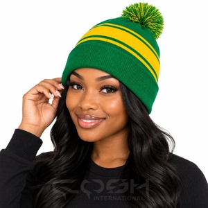 Fabricante de gorros Cosh International, gorro con estampado completo, gorro de punto jacquard sin puño, gorros con logotipo personalizado - Product Image 4