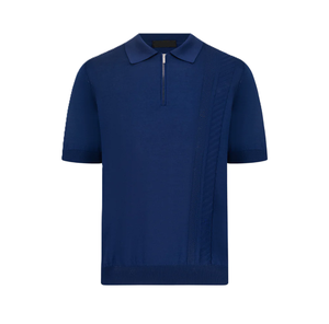 Offre Spéciale Design personnalisé Polo pour hommes Demi-manches Demi-fermeture éclair Motif solide Polo en tricot à fermeture éclair Fabriqué au Bangladesh - Product Image 2