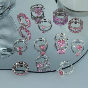 Anillo de compromiso y boda elegante de plata S925 con doble halo, corte ovalado, de pera, princesa, corazón, con diamante de moissanita VVS, anillos finos - Product Image 3