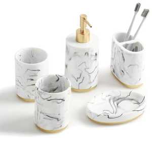 Elegante juego de baño de resina ecológico Patrón de modelo de Ángel impermeable - Product Image 2