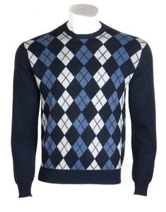 Personalizado de alta calidad y de moda de invierno grueso de punto Argyle patrón invierno moda cálido suéteres hombres Argyle suéter - Product Image 3