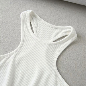 เสื้อกล้ามออกกำลังกายของผู้หญิงเสื้อแขนกุดเสื้อยืดกีฬาแขนกุดออกแบบโลโก้ได้ตามต้องการ - Product Image 3