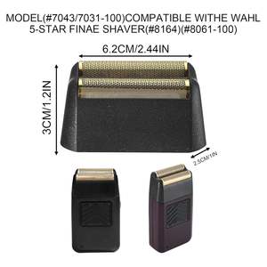 Lot de 2 lames et barres de coupe de rechange en acier inoxydable compatibles avec le rasoir électrique noir - Product Image 6