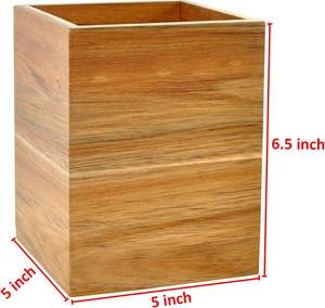 Soporte para utensilios de cocina, organizador decorativo para utensilios de cocina, soporte para ollas, madera maciza de acacia, almacenamiento para cubiertos, cubiertos - Product Image 5