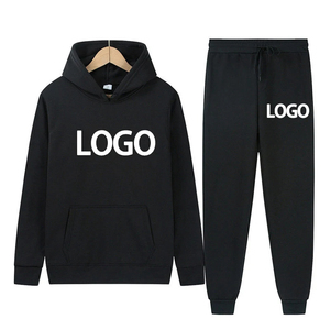 Chándal con capucha para hombre y mujer, sudaderas con capucha y pantalones para correr, traje deportivo informal de alta calidad - Product Image 1