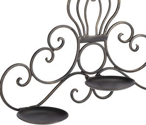 Portavelas metálico sólido duradero montado en la pared de diseño Floral decoración navideña para el hogar soporte de vela elegante - Product Image 5