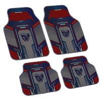 Tapis de voiture universel personnalisé antidérapant en PVC avec logo imprimé, design géométrique, ensemble complet pour Renault et Land Rover, voitures européennes