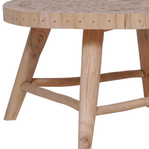 Muebles para el hogar Mesa de centro de madera de teca Centro de mesa de madera natural duradero para espacios de vida modernos - Product Image 6
