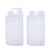 Flacon doseur à double col avec bouchon à vis 100ml 120ml 250ml 500ml 1000ml plastique HDPE pour mesurer le liquide chimique