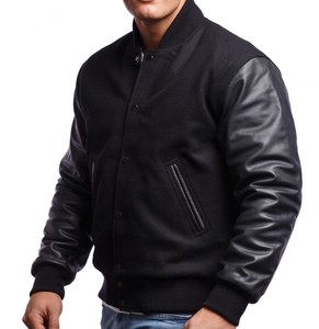 Chaqueta Varsity de Béisbol de Invierno Reversible e Impermeable, con Cuello de Lana, Tallas Grandes, con Parches de Chenilla Bordados Personalizados - Product Image 3