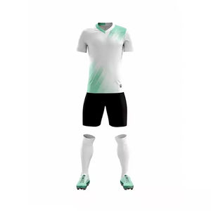 ชุดฟุตบอลพิมพ์ลายแบบซับลิเมชั่น คอวี พร้อมกางเกงขาสั้น ชุดทีมฟุตบอลสั่งทำพิเศษ ขายส่ง - Product Image 4