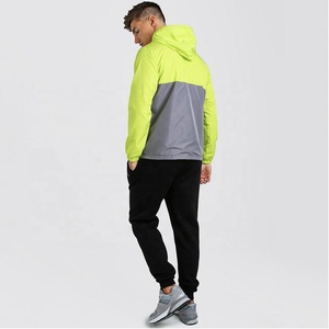 High Quality Custom Logo <b>Turtleneck</b> Paneled Half Zipper Unisex Polyester Windbreaker Jacket - Product Image 4