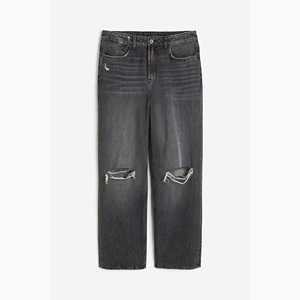 Nuevo diseño de las mujeres Baggy Jeans Etiqueta personalizada de alta calidad Precio al por mayor Niñas Hot Jeans con su PROPIO logotipo de la marca - Product Image 1