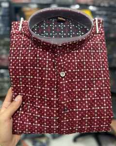 Vente chaude Hommes Traditionnel Kurta Pyjama Auto-Conception Multicolore Soie Matériel À Manches Longues Indien Ethnique Pakistanais Séquence - Product Image 5