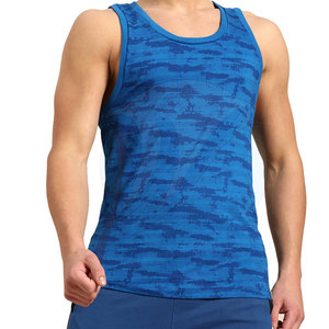 Camiseta sin Mangas para Hombre, Fabricada en Pakistán, a Bajo Precio, Tejida, Transpirable, Informal, con Impresión Personalizada para Venta en Línea - Product Image 1