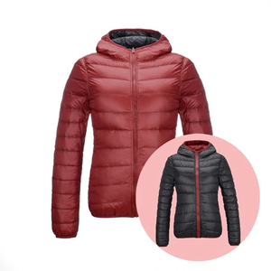 Veste hybride personnalisée en polaire à manches tricotées pour femmes veste d'extérieur bouffante d'escalade bouffante imperméable manteau d'hiver bouffant - Product Image 2