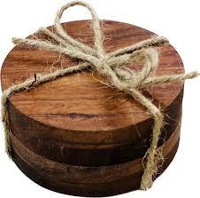 Posavasos Redondos de Madera Hechos a Mano de Calidad de Exportación para Absorción de Agua, Resistencia al Calor y Protección de la Mesa, Disponibles para la Venta - Product Image 4