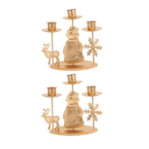 Porte-bougie en laiton pur avec finition dorée, parfait pour la décoration de Noël, la décoration d'église, décoration festive - Product Image 2