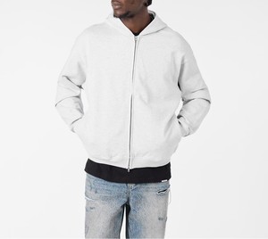 เสื้อฮู้ดซิปผู้ชายสำหรับฤดูหนาว ผ้าถักโพลีเอสเตอร์ผสมคอตตอน ระบายอากาศได้ดี พิมพ์ลายดิจิตอลแบบ Stonewashed พร้อมลายปัก 3 มิติ - Product Image 6