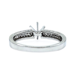 Bague de fiançailles classique haut de gamme en or blanc et platine 18 carats, sertie de diamants naturels taille brillant, pour femme, idéale pour un anniversaire de mariage - Product Image 3