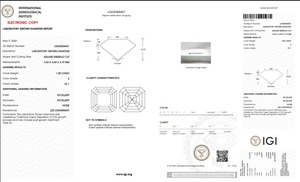 1.58ct Asscher Cut Lab-grown Diamond IGI Certified E Color VS1 Clarity Lab-Stone - Product Image 5