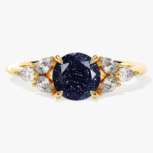 Estilo bohemio 925 plata esterlina piedra solar anillo de piedras preciosas joyería hecha a mano anillo de plata joyería para mujer regalo de boda para ella - Product Image 2